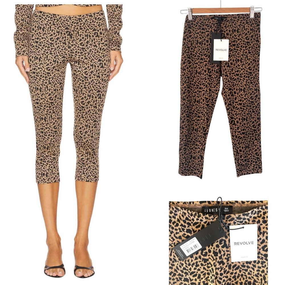 NWT Lioness x Revolve Leopard Capri